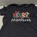 Merry Friendsmas Friends Christmas Matching Xmas Gifts Black T-Shirt, Medium