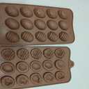 Easter Silicone Chocolate Mold Egg Shaped Silicone Fondant Chocolate Mold, Baking Molds for Easter Candy Mini Soap, Cake Bread Cupcake Cheesecake Muffin and Jello 2 Pcs