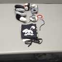 AJsupojouet High Contrast Black and White Baby Toys 3Piece Newborn Essentials Set with Hanging Toys,Rattle Crib Mobile,baby Book & Car Seat Stroller Toys for 03612 Months Infant Development