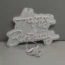 Happy Birthday Neon Sign, Happy Birthday Light Up Sign, Neon Happy Birthday Sign, Happy Birthday Led Sign for Backdrop All Birthday Party Decoration USB Powered Warm White,16.5"x 12" (Plug not provided)