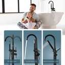 Aolemi Freestanding Bathtub Faucet Tub Filler Stand Alone Matte Black