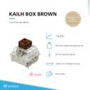 Ranked Kailh Box Key Switches for Mechanical Gaming Keyboards | Plate Mounted (Kailh Box Brown, 65 Pcs)