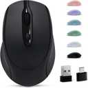 Bluetooth Mouse,Rechargeable Wireless for Laptop/iPad/MacBook Pro/Air, Silent Mouse Portable Slim for Surface Pro/PC/Lenovo/Samsung Tablet (Black)