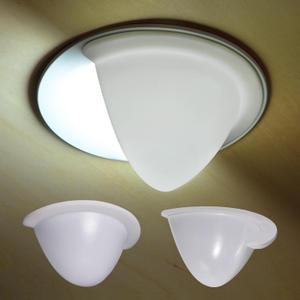 Recessed Light Cover, Can Light Cover 40% Translucent Half Shade Stick-On with Super Strong Double-Sided Tape, Anti-Yellow Cream White Easy Install(4 or 6 INCH)