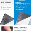 OCEANBROAD Boat Flooring EVA Foam Self-Adhesive 96''x45.6''/36''/28.8''/16.8'' Faux Teak Marine Boat Decking Sheet for Jon Boats Yacht Floor, 96''L x 36''W-24sqft