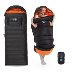 Rectangular Down Sleeping Bag for Adults Camping Hike with Arm Holes