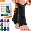 Modvel Foot & Ankle Brace Socks for Sprained Ankle Compression Sleeve - Plantar Fasciitis Relief Brace, Foot Support for pain Women & Men - Tendonitis & Arthritis Feet Sleeve, Stabilizing Ankles Wrap (Medium)