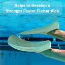 Gintenco Swim Fins, Kids Swim Training Fins for Lap Swimming, Travel Size Flippers with Mesh Bag, Silicone Swimming Fins for Kids Teens Adults Women Men (Green, S(KIDS 2-3/ US Women 3-5)/ 33-35)