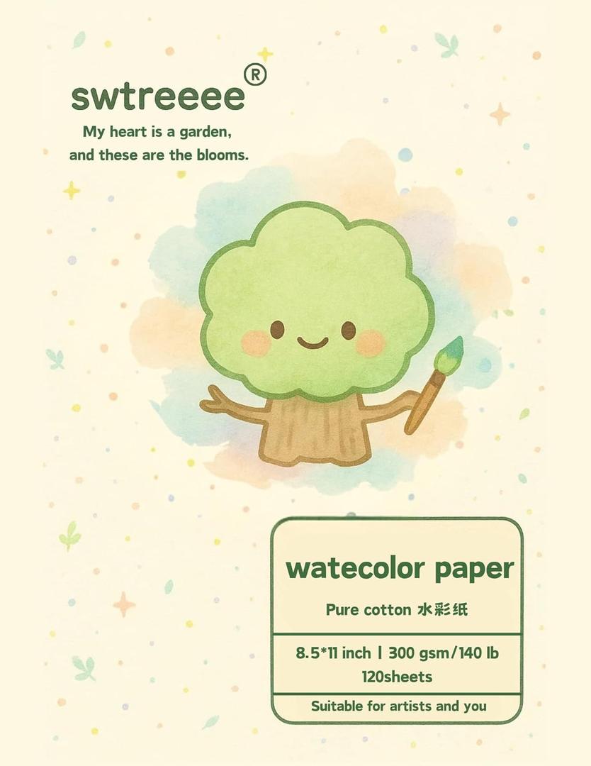 180g Thick Sketch Paper 70% Pure Wood Pulp 8.5x11 120 Sheets for Drawing & Art Creation