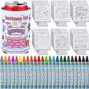 Fainne 24 Set/48 Pcs Christmas Crafts Christmas DIY Color Your Own Can Covers Can Sleeve Cooler Crafts Beer Cover DIY Craft Gifts for Xmas Beer Beverages Cans Bottles Holiday Party Gift Supply