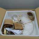 TOCHIC Modern Farmhouse Gold Chandelier, 6-Light Leaf Chandeliers for Dining Room, 24" 2-Tier Ceiling Light Fixture for Living Room, Bedroom, Entryway, Kitchen Island