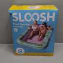 SLOOSH Inflatable Tanning Pool Lounger Float, 85" x 57" Extra Large Pool Floats Adult with Pillow, 4 in 1 Suntan Tub Raft Floatie,Sunbathing Bed Lounge for Water Blow Up Ball Pit, XL-Cyan Pink