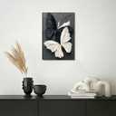 Butterfly Canvas Wall Art Black and White Butterflies Painting Style Artwork Abstract Butterfly picture prints Modern Minimalist Wall Decor for Living Room Bedroom Bathroom Office 24*36 in (Canvas