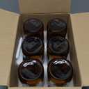 TOEKSIX Amber Glass Mason Jars Wide Mouth 32 oz/Quart with Airtight Lids and Bands 6 Pack, Amber Glass Jars for Canning, Preserving, Jam, Sauces,Pickle Fermenting, Beverages, DIY Projects