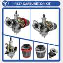 YOXUFA PZ27 Carburetor Kit Replacement for TaoTao Apollo 125cc 150cc 200cc 250cc ATV Dirt Pit Bike Go Kart 4 Stroke Zongshen TRX200 Gio Sunl Viper Lifan Chinese Quad 4 Wheeler Parts