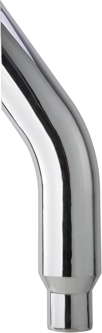 7" Bull Horn Chrome Exhaust Stack 5"OD Reduced Bottom,36" Length