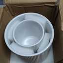 LE TAUCI Utensil Holder for Kitchen Counter, 7.3"+5.4" Fluted Ceramic Utensil Crock Organizer for Countertop, Heavy Large Holder for Spatulas, Spoons, Set of 2, White, Kitchen Counter Decor