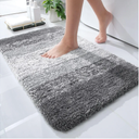 Yimobra Bathroom Rugs Mat 24x16, Extra Soft Absorbent Microfiber Bath Rugs, Rubber Backing, Quick Dry, Machine Washable Bath Mats for Bathroom Floor, Tub and Shower, Home Decor Accessories, Grey
