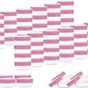 ZEJIA 3 Gram Sample Containers with Lids, 50 Count Tiny Sample Jars, 3ML Makeup Cosmetic Containers for Lip Balms, Lotion, Powder, Beauty Products(Pink Lids)