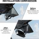 RAZPOY Inner Rearview Mirror Base Cover Trim Compatible with 2021-2023 Ford Bronco Carbon Fiber Interior Accessories