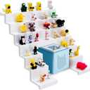 Shelf for Tonie Applied to IKEA KALLAX–Magnetic Storage Organizer Holds 50+ Figures & Box from Toniebox| White Kids'Shelf with Secure Magnetic Hold & Side Cut-Out | Perfect for Kids (Without Cut-Off)