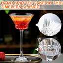 Stemmed Martini Glasses Set of 6, Premium Crystal Design Cocktail Cups 3.5 Oz, Vintage Coupe Glasses, Elegant Cocktail Glasses, Perfect For Parties, Gifts, Housewarming, Weddings, Aniversary