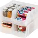 IRIS USA 4-Pack, Medium Plastic Stackable Storage Bin Organizer, Clear
