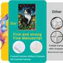 4 Pack Framed Paint by Numbers Kit for Adults Beginner Canvas Painting by Numbers for Adults Black Cat Easy Adult Paint by Number Kits with Frame Starry Night Watercolor Painting by Number 8x12 Inch