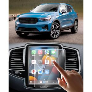 Sunsdrew 2PCS Volvo Screen Protector for Volvo XC40 XC60 2018-2024/S60 S90 V60 19-24/XC90 16-24/V90 17-24,8.7 inch Anti-Glare Tempered Glass TouchScreen Protector for Volvo Accessories Matte