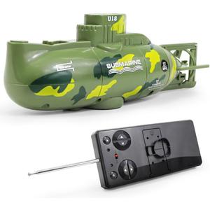 High Simulation Military Nuclear Remote Control Submarine Toy for Kids – Dive, Float & 360° Rotation in Water Tanks & Bathtubs –6 Channel，channelPerfect Gift for Children, Green 