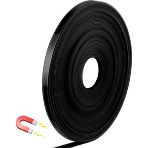 Magnetic Tape Roll Thin Strips, 0.39 Inch x 33 Feet Magnetic Board Dividers Whiteboard Graphic Decorative Tape Marking Line for Classroom Office Art Accessories(Black)