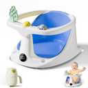 Baby Bath Seat for Babies 6 Months & Up - Bathtub Seats for Babies Sitting Up with Rinse Cup, Non-Slip, Comfortable, Infant Bath Essentials, Blue