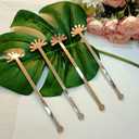 Pack of 20 Sun Drink Stirrers,Acrylic Sunshine Cocktail Stir Sticks for Party&Festival Decorations,Baby Theme Stirrers (Rose Gold Mirror)