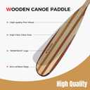 Wooden Canoe Paddle, Wood Paddle for Canoe and Boat, 4.0 FT