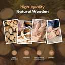 KLYRO 5 PCS Wooden Spatula Set, Natural Teak Wooden Spoons for Cooking, Nonstick Cookware Safe Kitchen Utensils Set, Durable & Elegant Cooking Utensils Gift Set