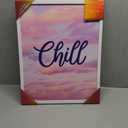 Urban Lifestyle Chill Framed Canvas Wall Art, Inspirational Quote with Pastel Sky Background,Decorative Canvas for Bedroom, Living Room, or Office, Modern Relaxing Aesthetic Décor