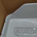 SpaceTime Large Cat Litter Box with High Sides,Cat Boxes for Indoor Cats,Cat Litter Pan for Kitty,Litter Box with Low Entry,Easy to Clean,Anti-Splashing(Grey)