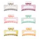 Jelly Hair Clips,Acrylic Black Hair ClipsWonderful Gift,Strong Hold Claw for Women Thick Hair & Thin Hair,Cute Color