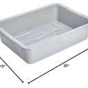 Rubbermaid Commercial Products Standard Bus/Utility Box, 4.6-Gallon, Gray, Plastic, Heavy Duty Restaurant Wash Basin/Dish Washing Tub for Kitchen Organization/Storage