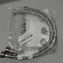 Faucet Line Connector Braided 304 Stainless Steel Supply Hose 1/2" I.P. Female Thread to 1/2" I.P. Female Straight Thread Faucet Hose Replacement (One Pair)