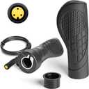 3 Pin Female Ebike Half-Twist Throttle for BAFANG BBS01B BBS02B BBSHD Mid Motors, Waterproof Speed Throttle Handlebar for BAFANG Conversion Kit Accessories