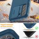 Nillkin for Samsung Galaxy S22 Case, CamShield Pro Galaxy S22 Case with Slide Camera Cover Rugged Phone Case for Samsung Galaxy S22 5G 6.2 Blue