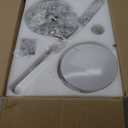 BYKISTOK 52" Flush Mount RGB Ceiling Fans with Lights - White Low Profile Ceiling Fan Light with Remote/ APP, RGB+3CCT 6 Wind Speeds and Reversible, Modern Fan Light Fixture for Party, Kiad's Room