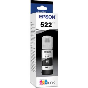 EPSON 522 EcoTank Ink Ultra-high Capacity Bottle Black (T522120-S) Works with EcoTank ET-2720, ET-2800, ET-2803, ET-2840, ET-4700, ET-4800, ET-4810