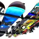 StoreYourBoard Adjustable Ski and Snowboard Ceiling Rack, Overhead Storage Mount, Double Sided