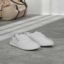 VenusCelia Women's Rainbow Lace Up Sneaker Shoes (White)