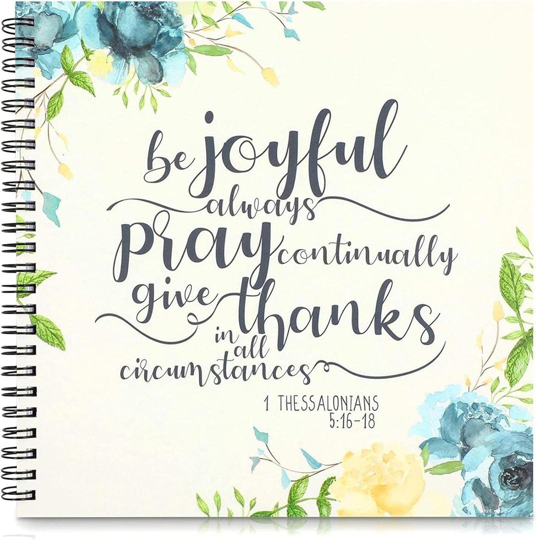 Spiral Bound Bible Journal for Women - Daily Devotional Prayer Notebook with Note Taking Space - Christian Journals for Women - Spiral Bible - 60 Sheets/120 Pages (8.8 x 8.5 in)