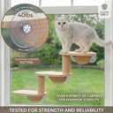 Cat Window Ladder 3-Levels for Indoor Cats Climbing Wood Window Shelf Cats Play and Watch Birds