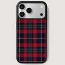 Magnetic for iPhone 17 Pro Case, Reinforced Frame and Cushioning Design (Red Plaid Printed, iPhone 17 Pro)