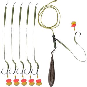 OROOTL Carp Fishing Hair Rigs Carp Fishing Tackle Sinker Weights Carp Rig Set Up Carp Hooks Corn Bait Catfish Fishing Accessories Gear